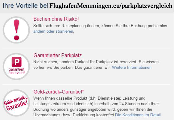 Parkplatzvergleich Memminger Airport Flughafen FMM